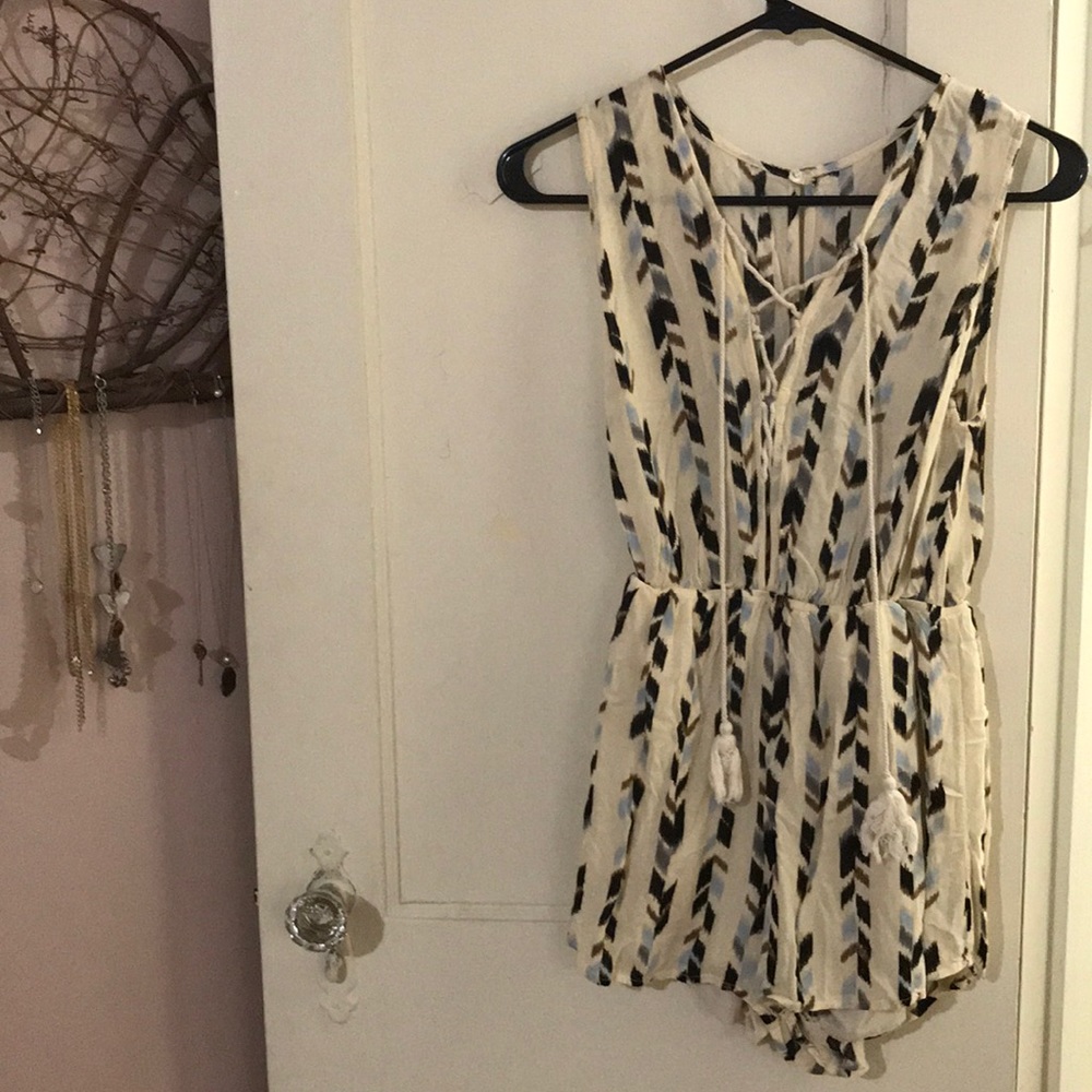 Aztec/arrow inspired printed romper